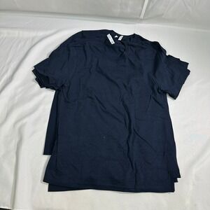 Qty 6 Volunteer Knitwear Navy T Shirt Medium Made In USA Short Sleeve NWT